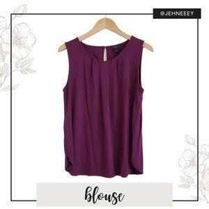 Ann Taylor Sleeveless Purple Blouse